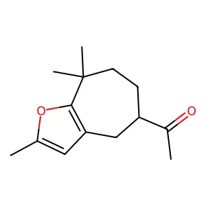 Ethanone, 1-(5,6,7,8-tetrahydro-2,8,8-trimethyl-4H-cyclohepta[b]furan-5-yl)- structure