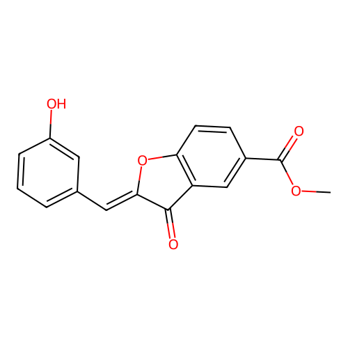 (Z)-methyl 2-(3-hydroxybenzylidene)-3-oxo-2,3-dihydrobenzofuran-5-carboxylate structure