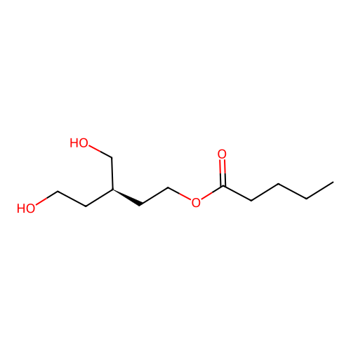 [(3R)-5-hydroxy-3-(hydroxymethyl)pentyl] pentanoate structure