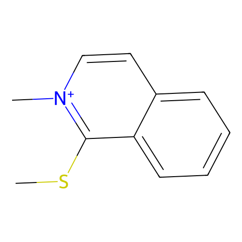 2-Methyl-1-(methylsulfanyl)isoquinolin-2-ium structure