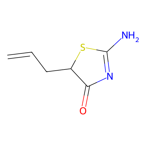 4(5H)-Thiazolone, 2-amino-5-(2-propenyl)- structure