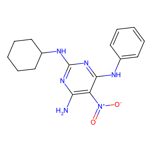 N2-Cyclohexyl-5-nitro-N4-phenylpyrimidine-2,4,6-triamine structure