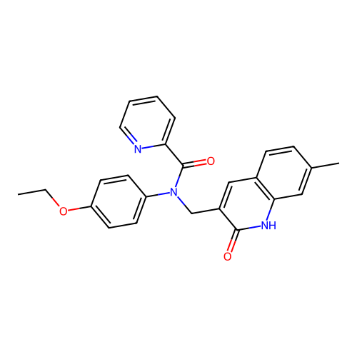 N-(4-ethoxyphenyl)-N-((2-hydroxy-7-methylquinolin-3-yl)methyl)picolinamide structure
