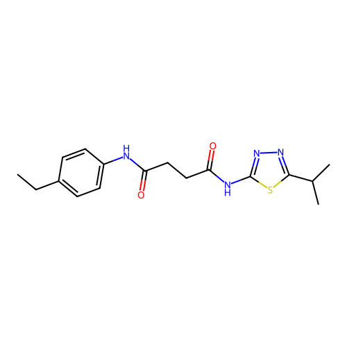 N-(4-ethylphenyl)-N'-(5-propan-2-yl-1,3,4-thiadiazol-2-yl)butanediamide structure