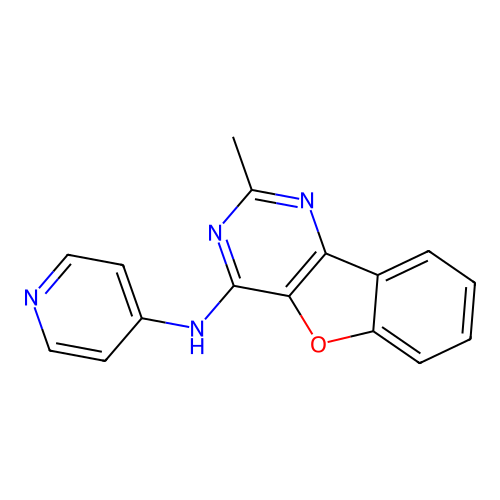 2-methyl-N-pyridin-4-yl-[1]benzofuro[3,2-d]pyrimidin-4-amine structure