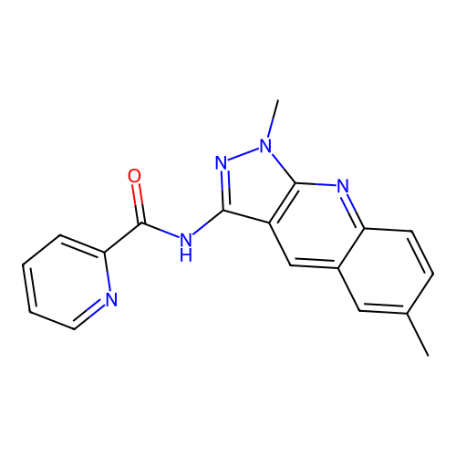 N-(1,6-dimethyl-1H-pyrazolo[3,4-b]quinolin-3-yl)picolinamide structure