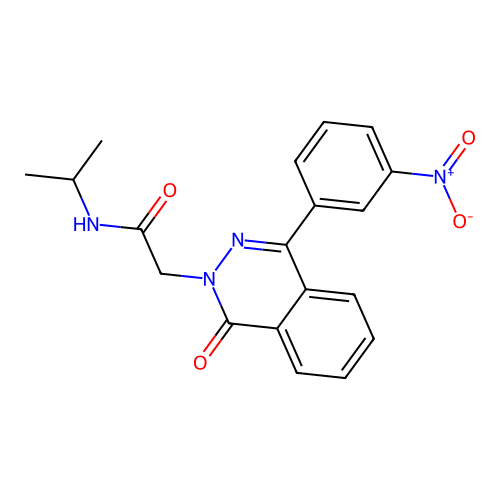 2-[4-(3-nitrophenyl)-1-oxophthalazin-2(1H)-yl]-N-(propan-2-yl)acetamide structure