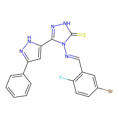 C18H12BrFN6S structure