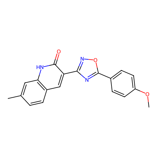 3-(5-(4-Methoxyphenyl)-1,2,4-oxadiazol-3-yl)-7-methylquinolin-2-ol structure