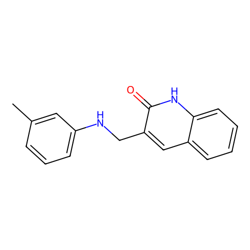 3-[(3-methylanilino)methyl]-1H-quinolin-2-one structure