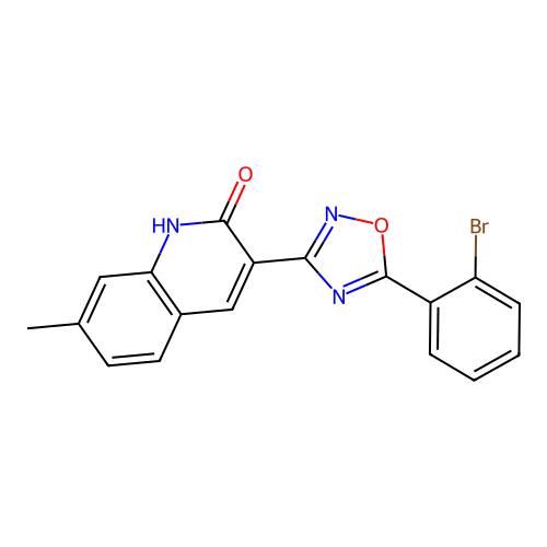 3-(5-(2-Bromophenyl)-1,2,4-oxadiazol-3-yl)-7-methylquinolin-2-ol structure
