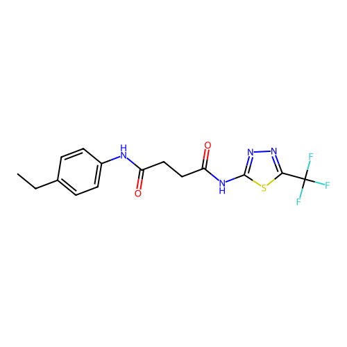 N-(4-ethylphenyl)-N'-[5-(trifluoromethyl)-1,3,4-thiadiazol-2-yl]butanediamide structure