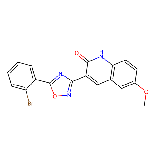 3-(5-(2-Bromophenyl)-1,2,4-oxadiazol-3-yl)-6-methoxyquinolin-2-ol structure