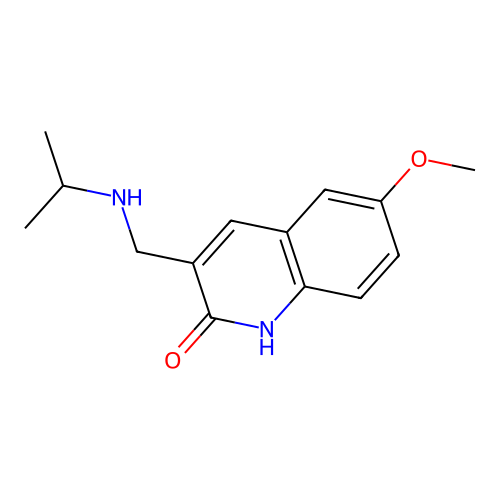 3-((Isopropylamino)methyl)-6-methoxyquinolin-2-ol structure