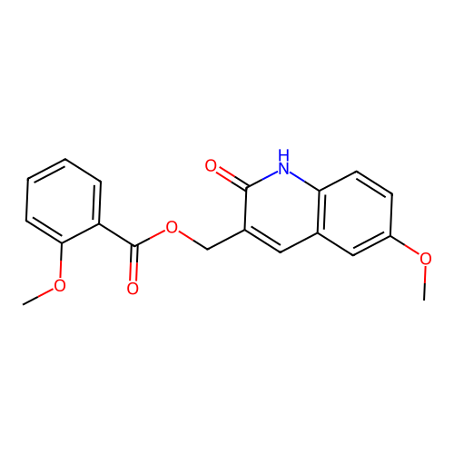 (2-Hydroxy-6-methoxyquinolin-3-YL)methyl 2-methoxybenzoate structure
