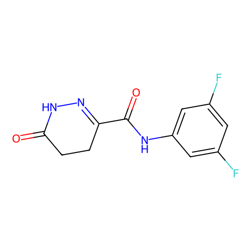N-(3,5-difluorophenyl)-6-oxo-4,5-dihydro-1H-pyridazine-3-carboxamide structure