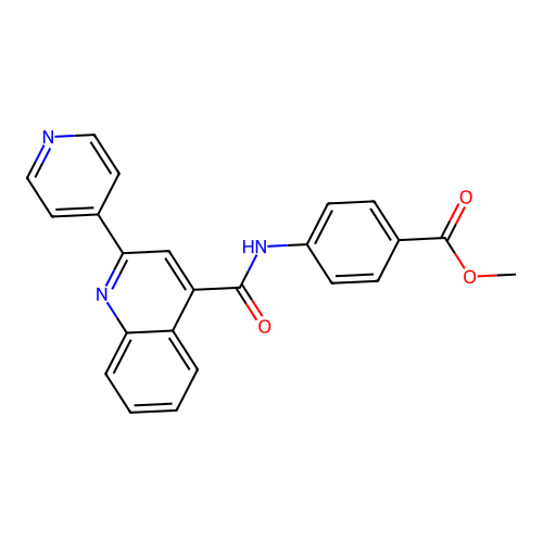 Methyl 4-({[2-(pyridin-4-yl)quinolin-4-yl]carbonyl}amino)benzoate structure