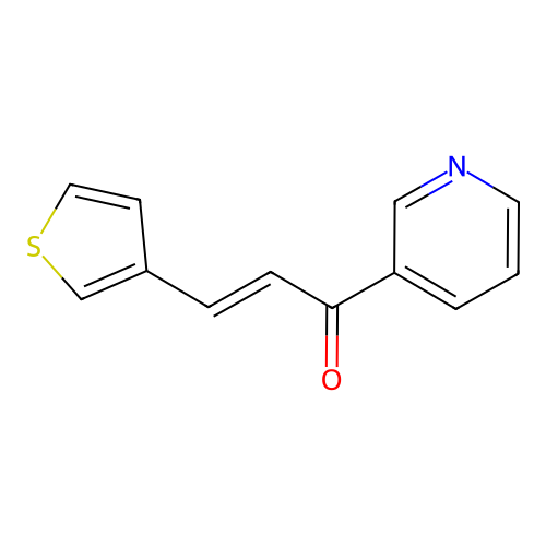 1-(Pyridin-3-yl)-3-(thiophen-3-yl)prop-2-en-1-one structure