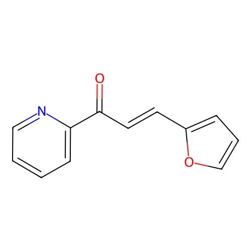 (2E)-3-(furan-2-yl)-1-(pyridin-2-yl)prop-2-en-1-one structure