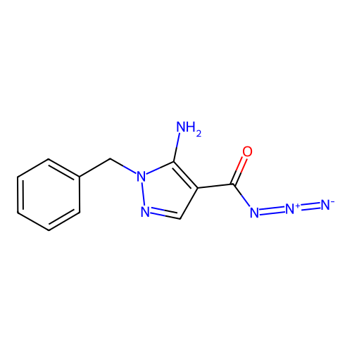 5-Amino-1-benzylpyrazole-4-carbonyl azide structure