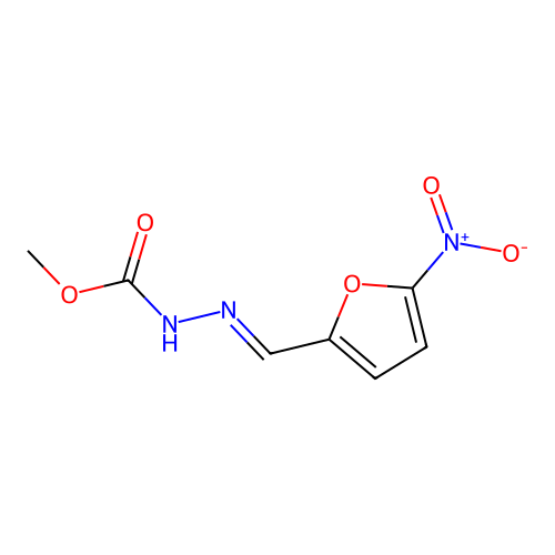 Methyl 2-({5-nitro-2-furyl}methylene)hydrazinecarboxylate structure