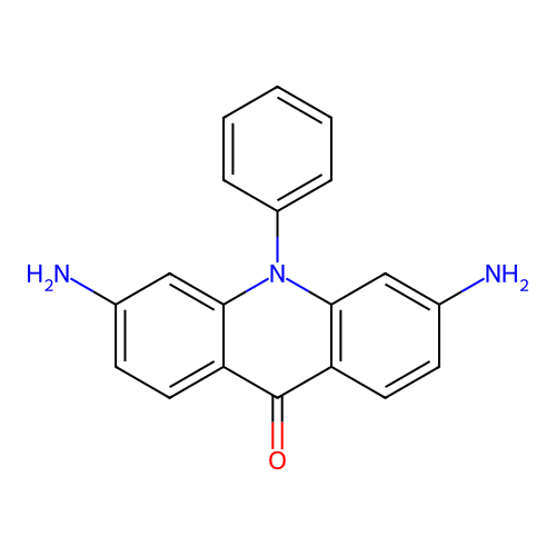 3,6-Diamino-10-phenylacridin-9-one structure