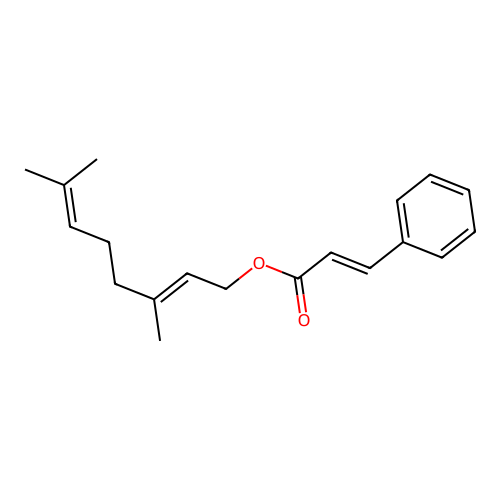 (,6E)-3,7-Dimethyl-2,6-octadienyl cinnamate structure