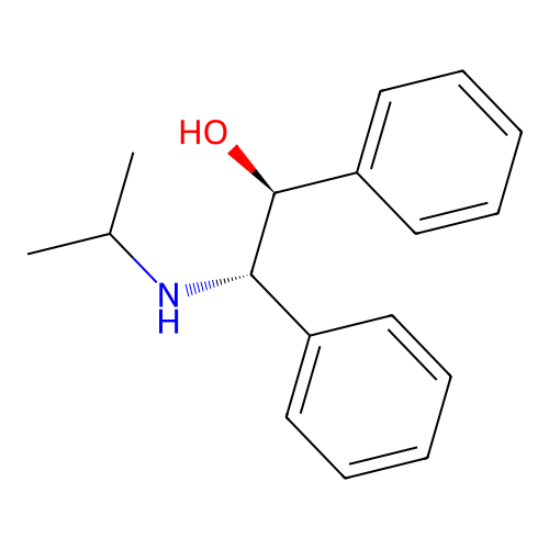 (1S,2S)-1,2-diphenyl-2-(propan-2-ylamino)ethanol structure