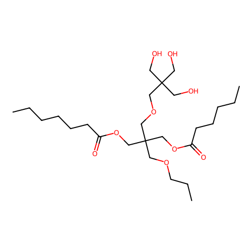 Dipentaerythritol ester of 2-ethylhexanoic and heptanoic acids structure