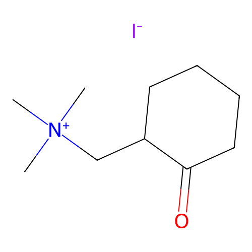 ((2-Oxocyclohexyl)methyl)trimethylammonium iodide structure