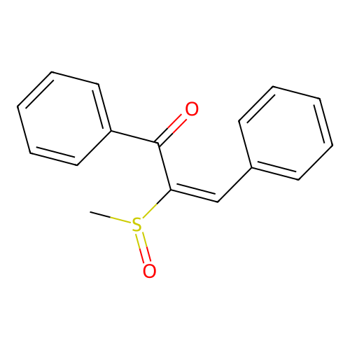2-Propen-1-one, 2-(methylsulfinyl)-1,3-diphenyl-, (E)- structure