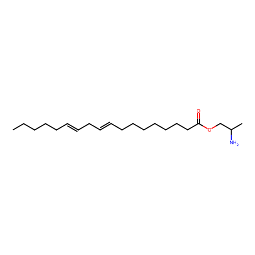 2-aminopropyl (9E,12E)-octadeca-9,12-dienoate structure