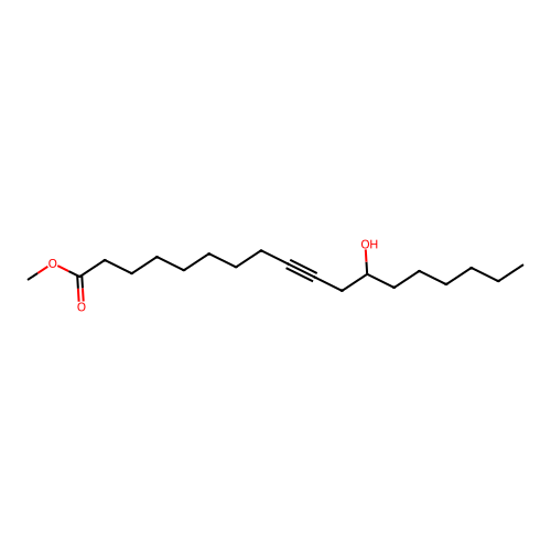 9-Octadecynoic acid, 12-hydroxy-, methyl ester structure