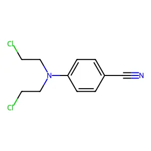 Benzonitrile, 4-(bis(2-chloroethyl)amino)- structure