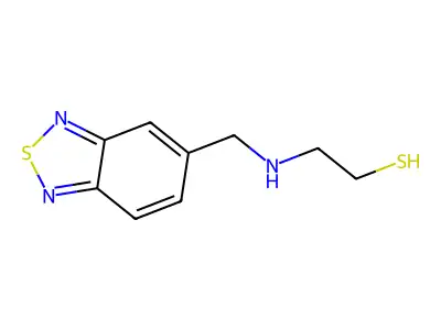 Ethanethiol, 2-((2,1,3-benzothia(S(sup IV))diazol-5-yl)methylamino)- structure