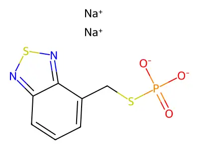 2,1,3-Benzothiadiazole-4-methanethiol dihydrogen phosphate (ester), disodium salt structure