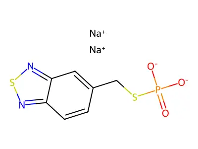 Phosphorothioic acid, S-(2,1,3-benzothia(S(sup IV))diazol-5-ylmethyl) ester, disodium salt structure