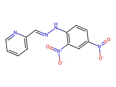 2,4-dinitro-N-(pyridin-2-ylmethylideneamino)aniline structure