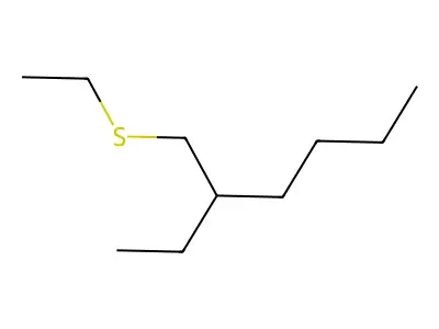 3-((Ethylthio)methyl)heptane structure