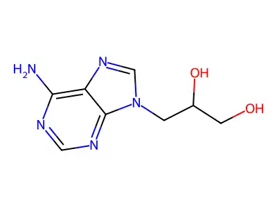 9-(2,3-Dihydroxypropyl)adenine structure