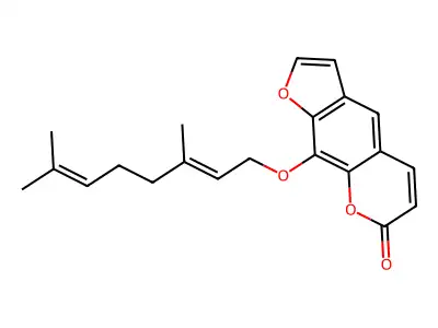 9-((3,7-Dimethylocta-2,6-dien-1-yl)-oxy)-7H-furo[3,2-g]chromen-7-one structure