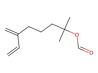 2-Methyl-6-methyleneoct-7-en-2-yl formate structure