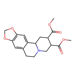 dimethyl 2,3,4,6,7,12b-hexahydro-1H-[1,3]benzodioxolo[6,5-a]quinolizine-2,3-dicarboxylate structure