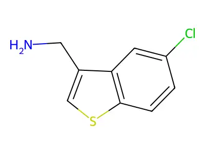 1-(5-Chloro-1-benzothiophen-3-yl)methanamine hydrochloride structure