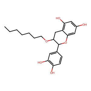 Heptyl-3-catechin structure