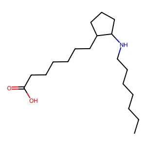 7-[2-(庚氨基)环戊基]庚酸 structure