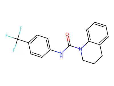 1(2H)-Quinolinecarboxamide, 3,4-dihydro-N-[4-(trifluoromethyl)phenyl]- structure