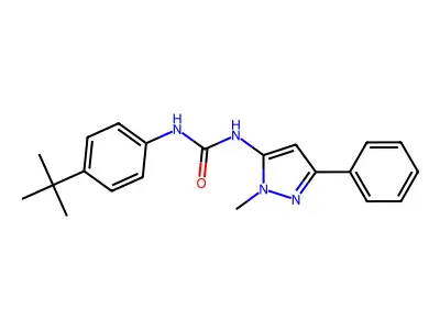 1-(4-Tert-butylphenyl)-3-(2-methyl-5-phenylpyrazol-3-yl)urea structure