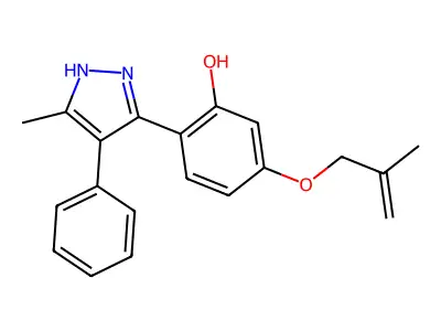 2-(5-methyl-4-phenyl-1H-pyrazol-3-yl)-5-((2-methylallyl)oxy)phenol structure