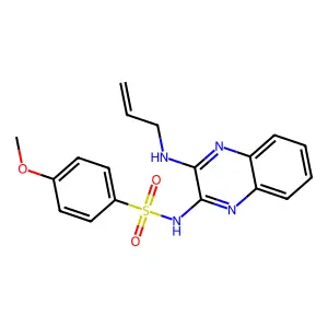 4-methoxy-N-[3-(prop-2-enylamino)quinoxalin-2-yl]benzenesulfonamide structure